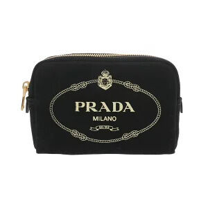 Prada Canapa Black Canvas Pouch